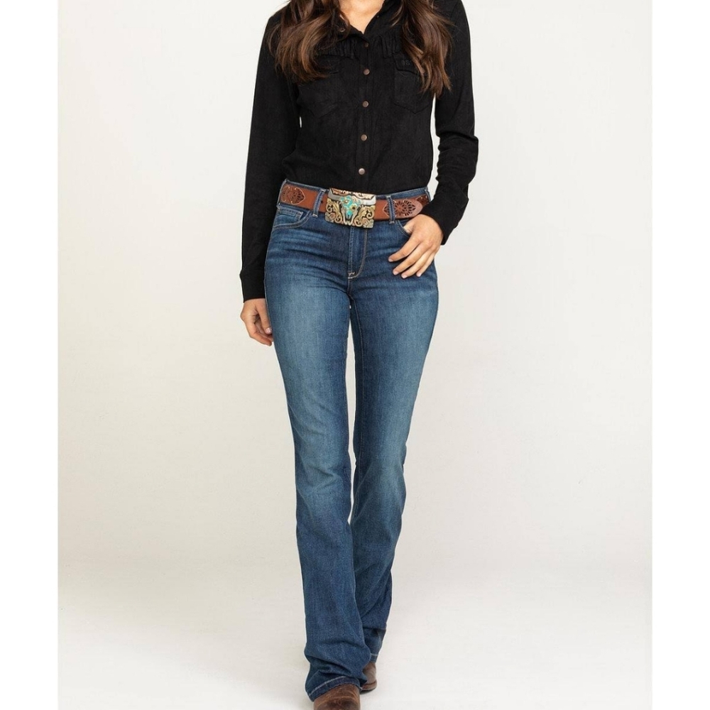 Brand New Distress Dark Denim Bootcut Jeans 10